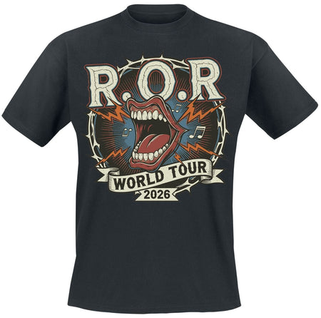 T-Shirt Manches courtes  de Godsmack - The Rise Of Rock Mouth World Tour - M à XXL - pour Homme - noir - Godsmack