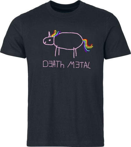 T-Shirt Manches courtes Fun de Death Metal Unicorn - S à 3XL - pour Homme - rose clair - Death Metal Unicorn