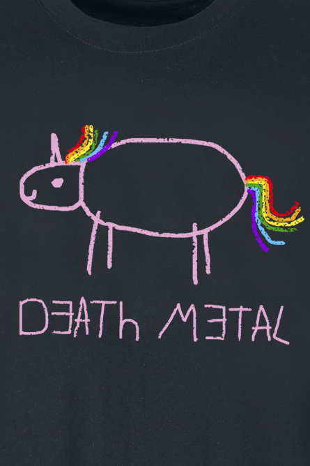 T-Shirt Manches courtes Fun de Death Metal Unicorn - S à 3XL - pour Homme - rose clair - Death Metal Unicorn - View 2