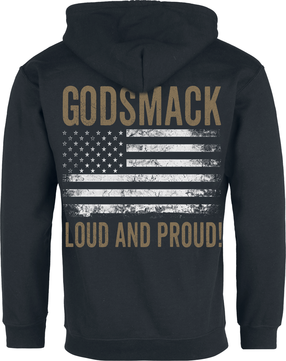 Sweat-shirt zippé à capuche  de Godsmack - Proud And Loud - M à XXL - pour Homme - noir - Godsmack - View 2
