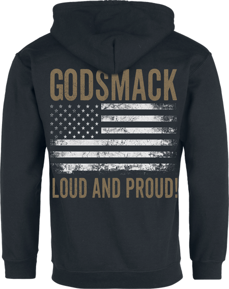 Sweat-shirt zippé à capuche  de Godsmack - Proud And Loud - M à XXL - pour Homme - noir - Godsmack - View 2