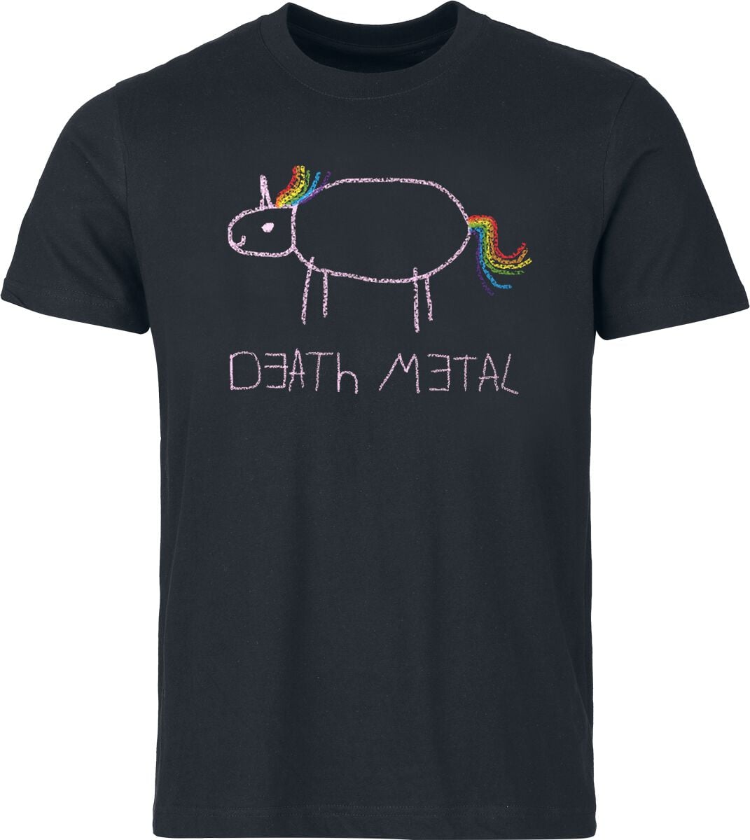 T-Shirt Manches courtes Fun de Death Metal Unicorn - Licorne Death Metal - S à 3XL - pour Homme - noir - Death Metal Unicorn