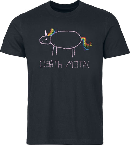 T-Shirt Manches courtes Fun de Death Metal Unicorn - Licorne Death Metal - S à 3XL - pour Homme - noir - Death Metal Unicorn
