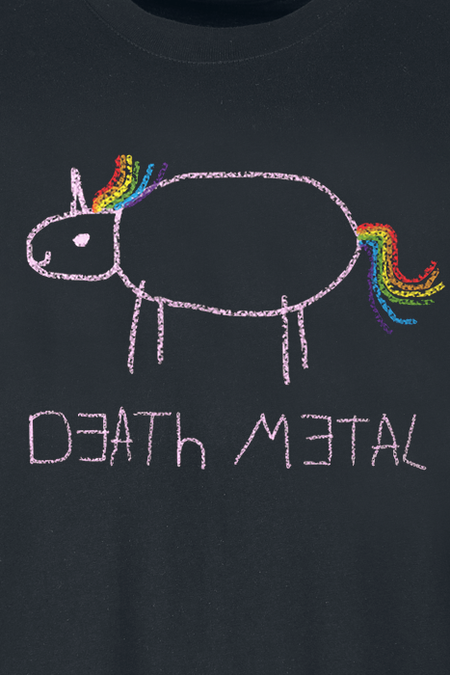 T-Shirt Manches courtes Fun de Death Metal Unicorn - Licorne Death Metal - S à 3XL - pour Homme - noir - Death Metal Unicorn - View 2