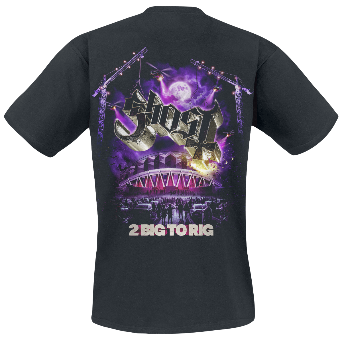 T-Shirt Manches courtes  de Ghost - 2 Big 2 Rig - S à 5XL - pour Homme - noir - Ghost - View 2