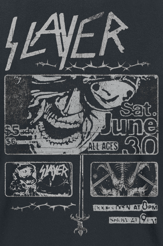 T-Shirt Manches courtes  de Slayer - Flyers Collage - S à 5XL - pour Homme - noir - Slayer - View 2