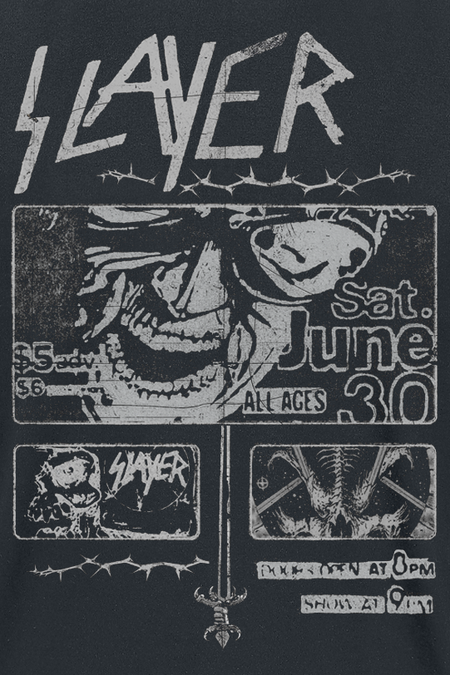 T-Shirt Manches courtes  de Slayer - Flyers Collage - S à 5XL - pour Homme - noir - Slayer - View 2