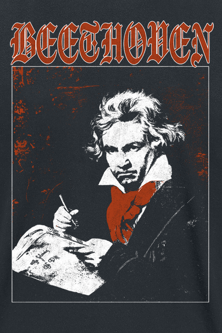 T-Shirt Manches courtes  de Black Metal Legends - Beethoven - S à 5XL - pour Homme - noir - Black Metal Legends - View 2