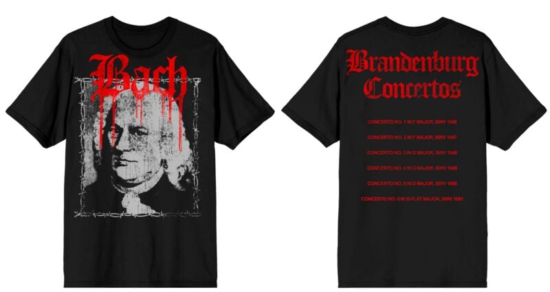 T-Shirt Manches courtes  de Black Metal Legends - Bach - S à 5XL - pour Homme - noir - Black Metal Legends