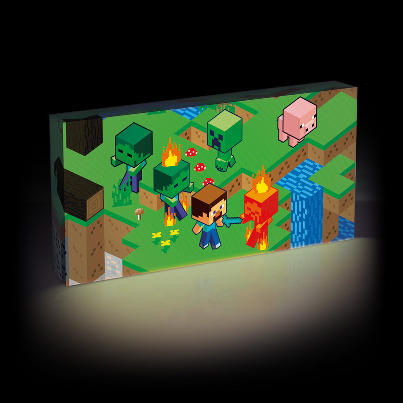 Lampe de chevet Gaming de Minecraft - Sometric Leuchtleinwand - pour Indifférent - multicolore - Minecraft - View 2