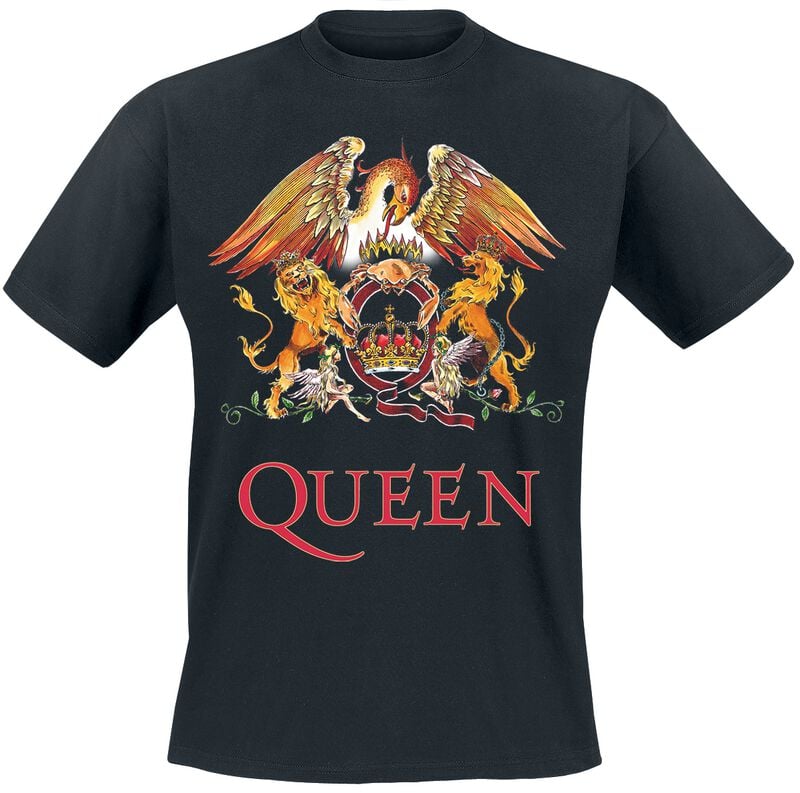 T-Shirt Manches courtes  de Queen - Queen Crest - S à 5XL - pour Homme - noir - Queen