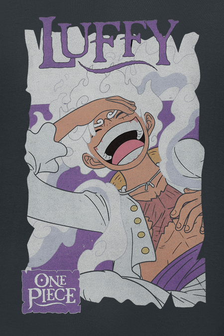 T-Shirt Manches courtes  de One Piece - Ruffy - Smile - S à XXL - pour Homme - noir - One Piece - View 2