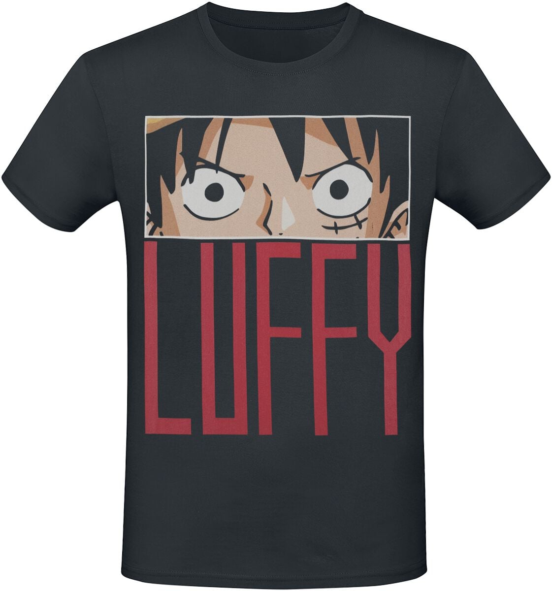 T-Shirt Manches courtes  de One Piece - Ruffy - Eyes - S à XXL - pour Homme - noir - One Piece