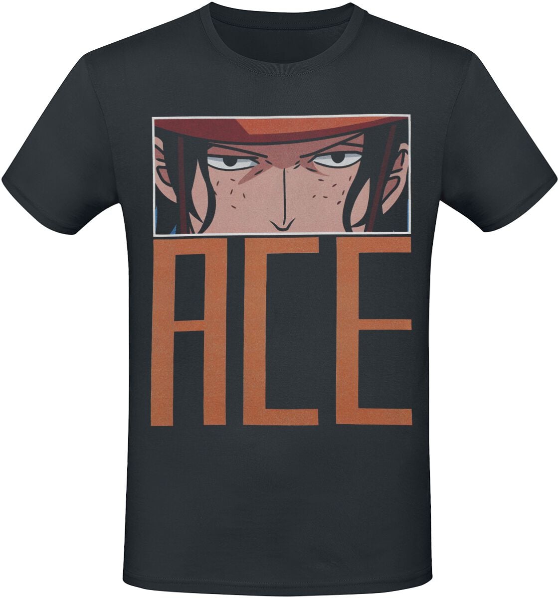 T-Shirt Manches courtes  de One Piece - Ace - Eyes - S à XXL - pour Homme - noir - One Piece