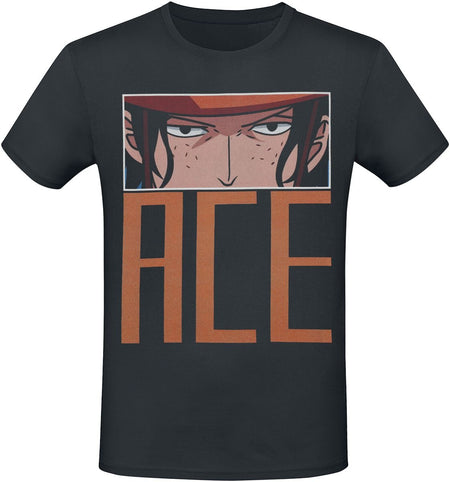 T-Shirt Manches courtes  de One Piece - Ace - Eyes - S à XXL - pour Homme - noir - One Piece