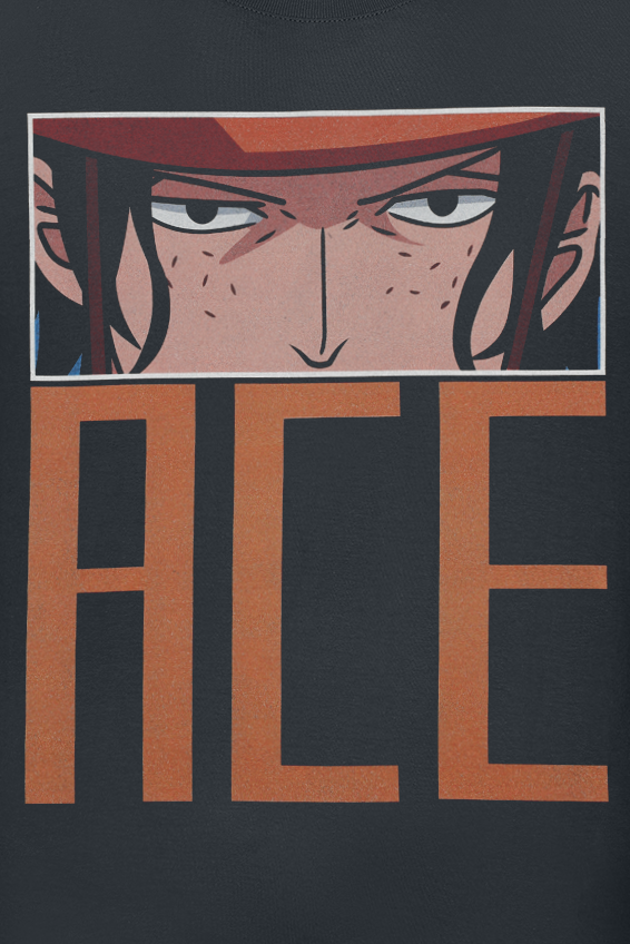 T-Shirt Manches courtes  de One Piece - Ace - Eyes - S à XXL - pour Homme - noir - One Piece - View 2