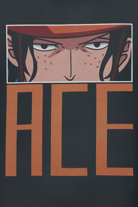T-Shirt Manches courtes  de One Piece - Ace - Eyes - S à XXL - pour Homme - noir - One Piece - View 2