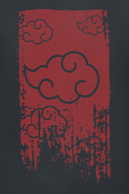 T-Shirt Manches courtes  de Naruto - Shippuden - Akatsuki - S à XXL - pour Homme - noir - Naruto - View 2