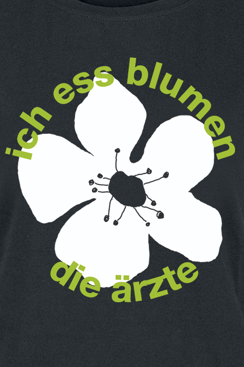 T-Shirt Manches courtes  de Die Ärzte - Ich Ess Blumen - XS à XXL - pour Femme - noir - Die Ärzte - View 2