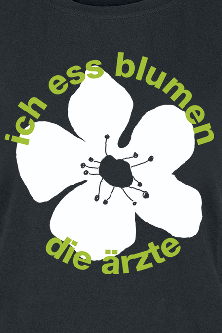 T-Shirt Manches courtes  de Die Ärzte - Ich Ess Blumen - XS à XXL - pour Femme - noir - Die Ärzte - View 2