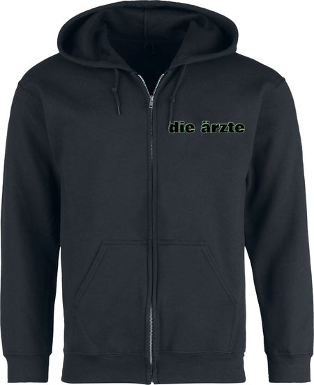 Sweat-shirt zippé à capuche  de Die Ärzte - 13 - S à 3XL - pour Homme - noir - Die Ärzte