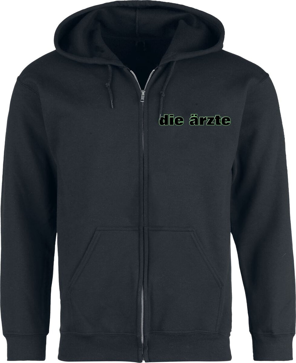 Sweat-shirt zippé à capuche  de Die Ärzte - 13 - S à 3XL - pour Homme - noir - Die Ärzte