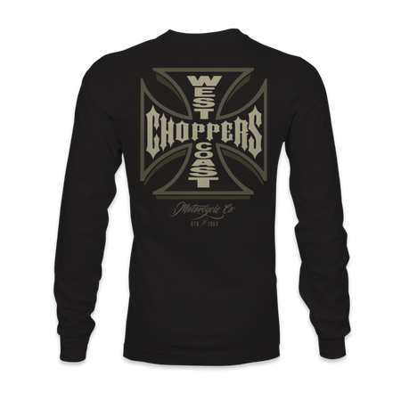 T-shirt manches longues  de West Coast Choppers - WCC GANGSCRIPT LONG SLEEVE - BLACK - XL à 3XL - pour Homme - noir - West Coast Choppers - View 2