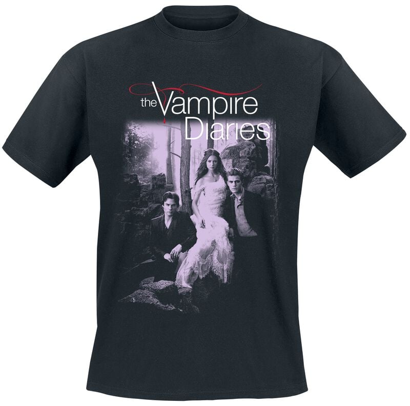 T-Shirt Manches courtes  de The Vampire Diaries - S à 3XL - pour Unisexe - noir - The Vampire Diaries