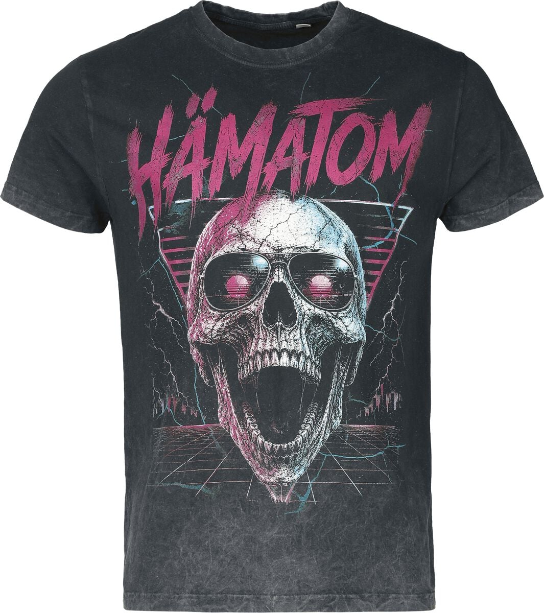 T-Shirt Manches courtes  de Hämatom - Neon Skull - S à 4XL - pour Homme - gris - Hämatom