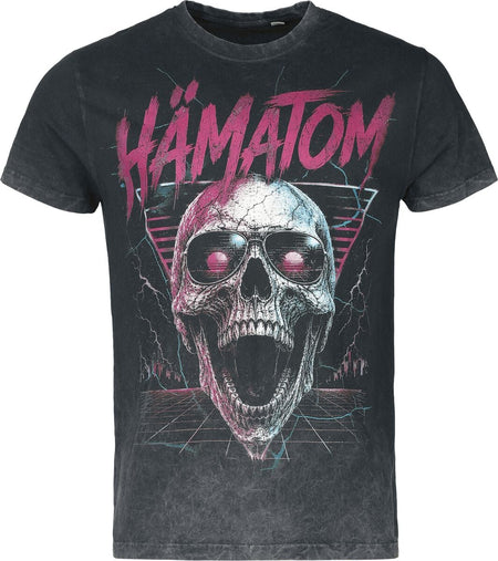 T-Shirt Manches courtes  de Hämatom - Neon Skull - S à 4XL - pour Homme - gris - Hämatom