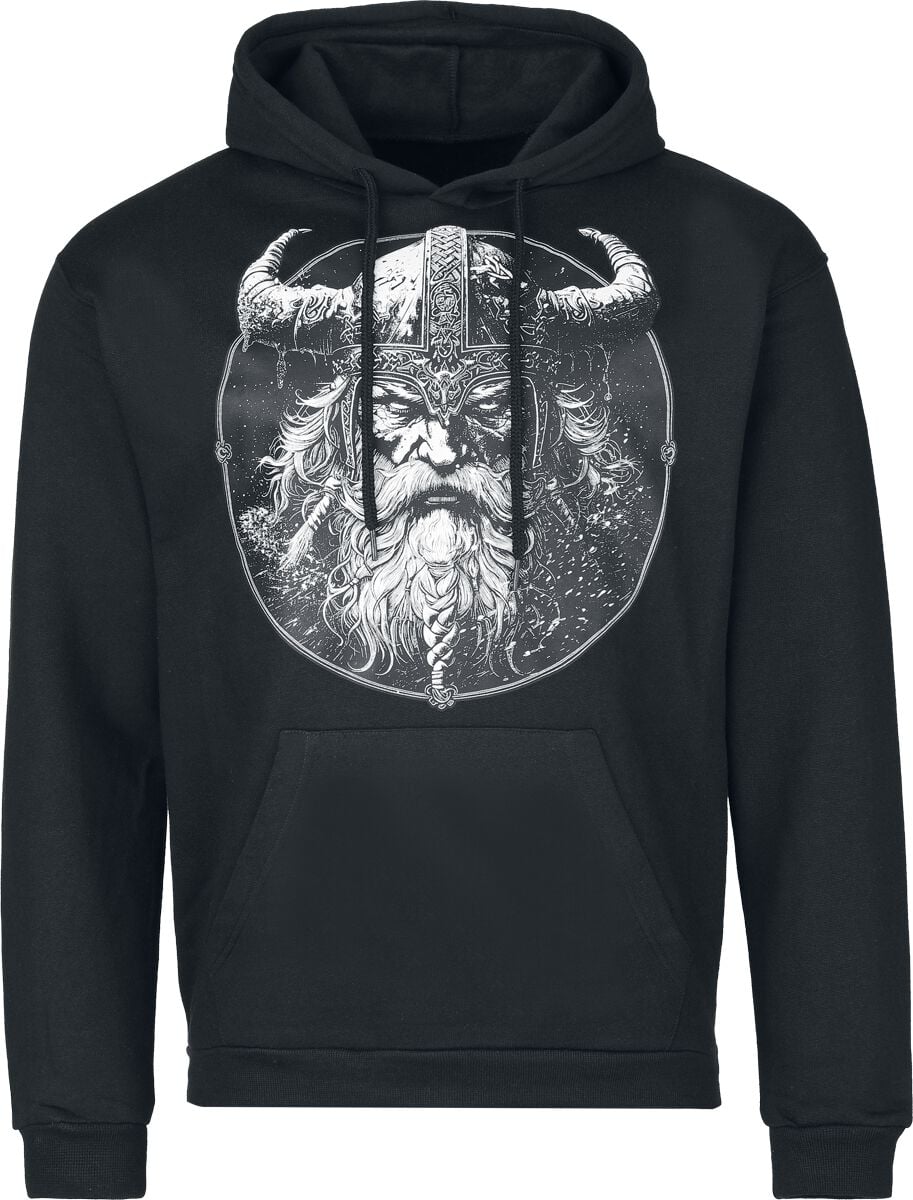 Sweat-shirt à capuche  de Lobo Negro - Viking King - M à 4XL - pour Homme - noir - Lobo Negro