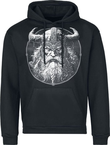 Sweat-shirt à capuche  de Lobo Negro - Viking King - M à 4XL - pour Homme - noir - Lobo Negro