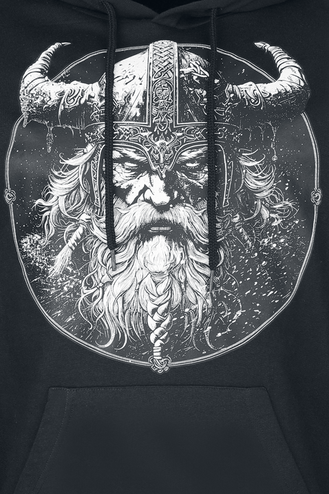 Sweat-shirt à capuche  de Lobo Negro - Viking King - M à 4XL - pour Homme - noir - Lobo Negro - View 2