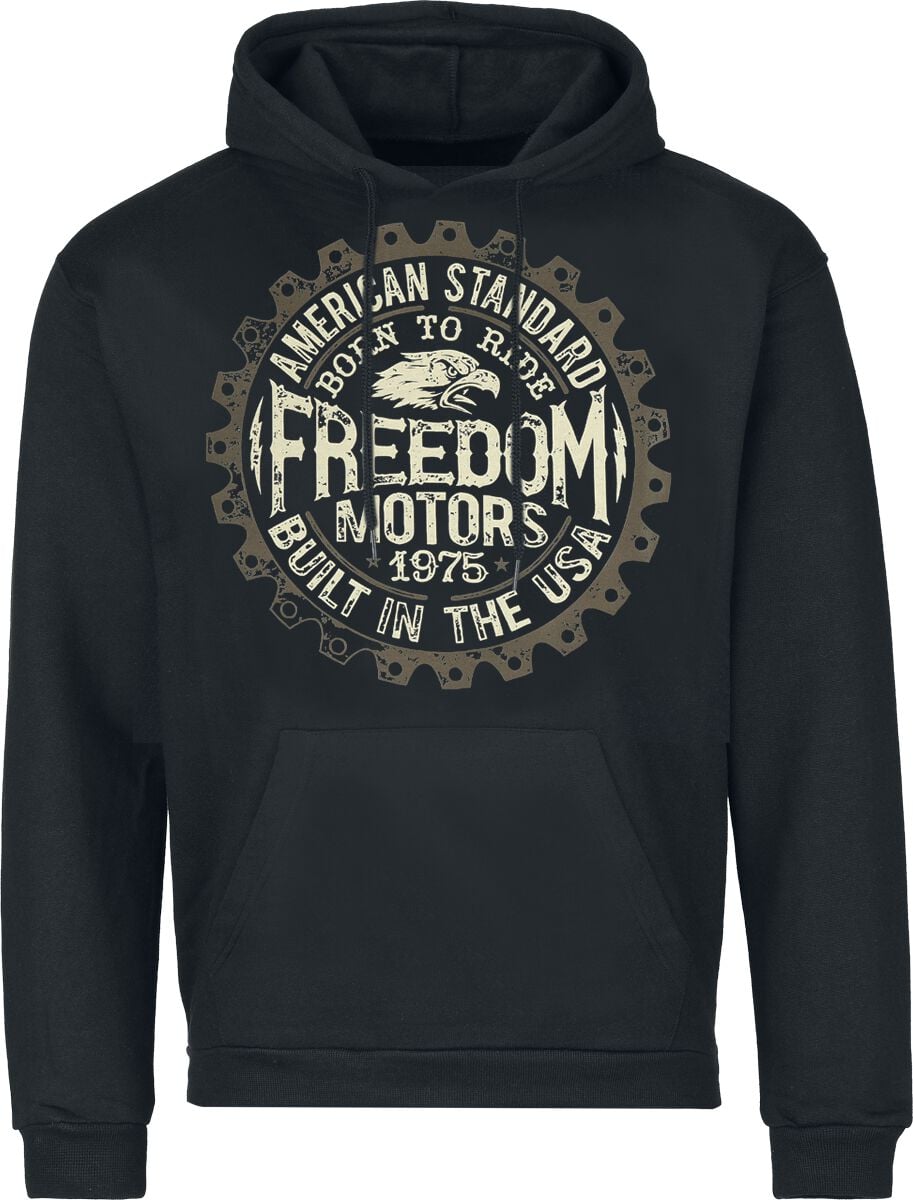 Sweat-shirt à capuche  de Gasoline Bandit - Freedom Motors - M à 4XL - pour Homme - noir - Gasoline Bandit