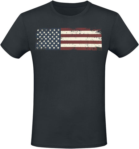 T-Shirt Manches courtes  de Gasoline Bandit - Stars And Stripes - S à 4XL - pour Homme - noir - Gasoline Bandit