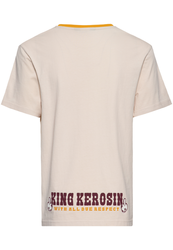T-Shirt Manches courtes  de King Kerosin - Sex, Drugs & Rock’n’Roll - S à 5XL - pour Homme - beige - King Kerosin - View 2