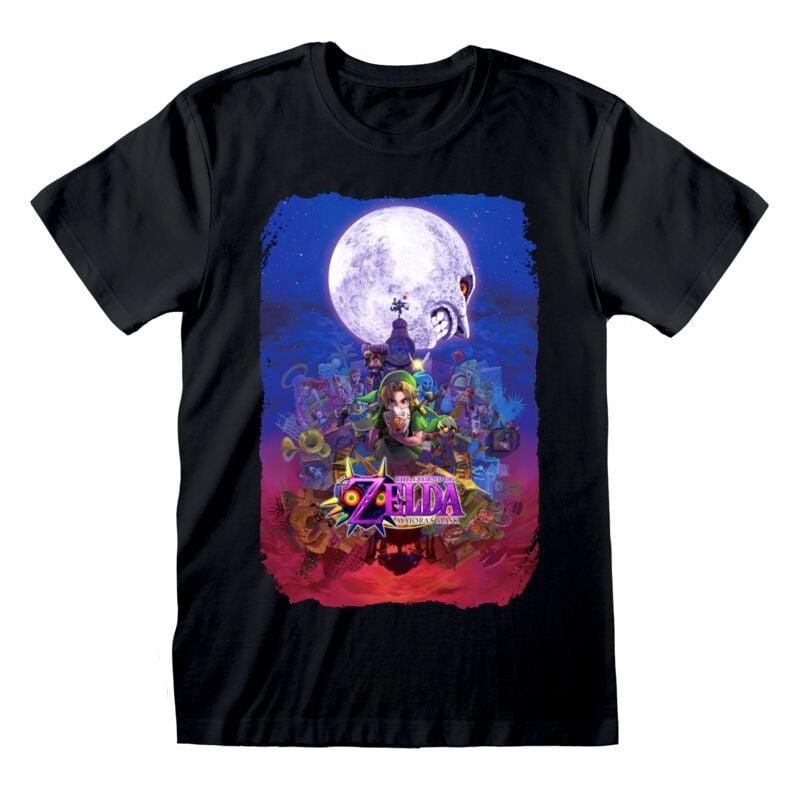 T-Shirt Manches courtes Gaming de The Legend Of Zelda - Masque De Majoras - S à XXL - pour Unisexe - noir - The Legend Of Zelda