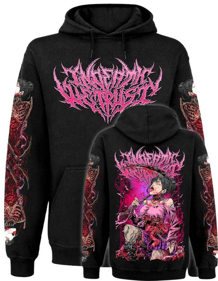 Sweat-shirt à capuche  de In Death We Trust - Sweat Unisexe InDeathWeTrust Bloody Pink - S à 3XL - pour Homme - noir - In Death We Trust