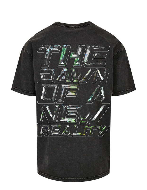 T-Shirt Oversize  de In Death We Trust - T-shirt Oversize Unisexe Anthracite InDeathWeTrust Neon Gen - S à 3XL - pour Homme - noir - In Death We Trust - View 2