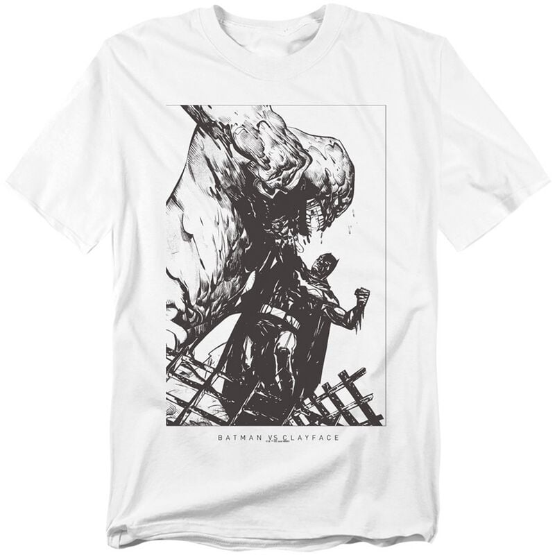 T-Shirt Manches courtes  de Batman - Batman x Clayface Pulverize - M à 5XL - pour Homme - blanc - Batman