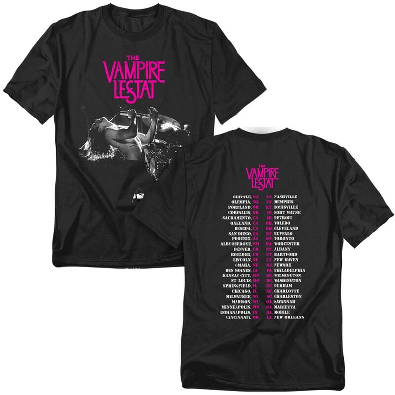 T-Shirt Manches courtes  de Lestat Le Vampire - Lestat Le Vampire - Live on Tour - M à 5XL - pour Homme - noir - Lestat Le Vampire