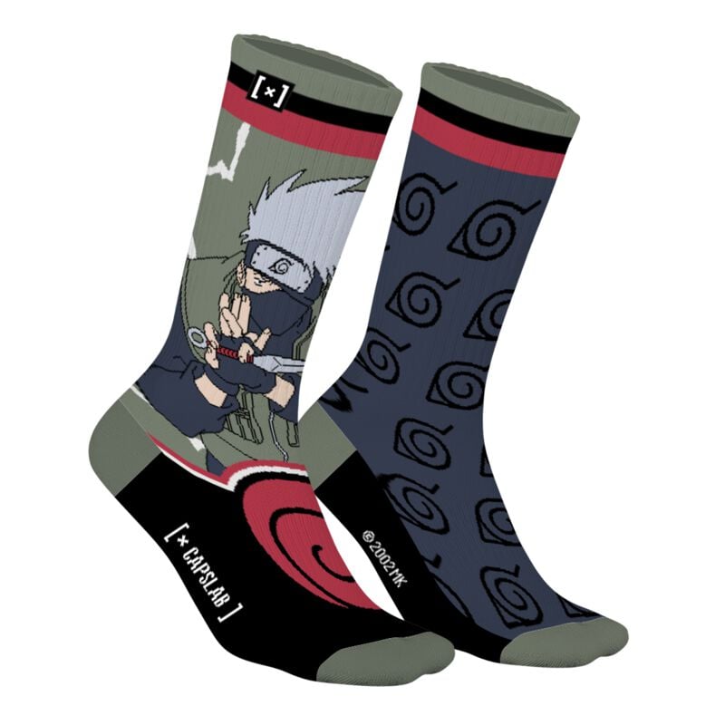 Chaussettes  de Naruto - CAPSLAB - Kakashi - EU39-42 à EU 43-46 - pour Unisexe - multicolore - Naruto