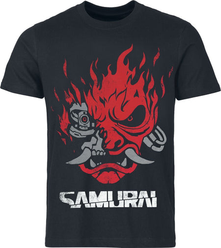 T-Shirt Manches courtes Gaming de Cyberpunk 2077 - Samurai Bandmerch - Heavyweight - S à XXL - pour Unisexe - noir - Cyberpunk 2077