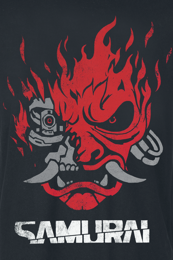 T-Shirt Manches courtes Gaming de Cyberpunk 2077 - Samurai Bandmerch - Heavyweight - S à XXL - pour Unisexe - noir - Cyberpunk 2077 - View 2