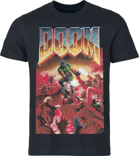 T-Shirt Manches courtes Gaming de Doom - Classic Boxart - Heavyweight - S à XXL - pour Homme - noir - Doom