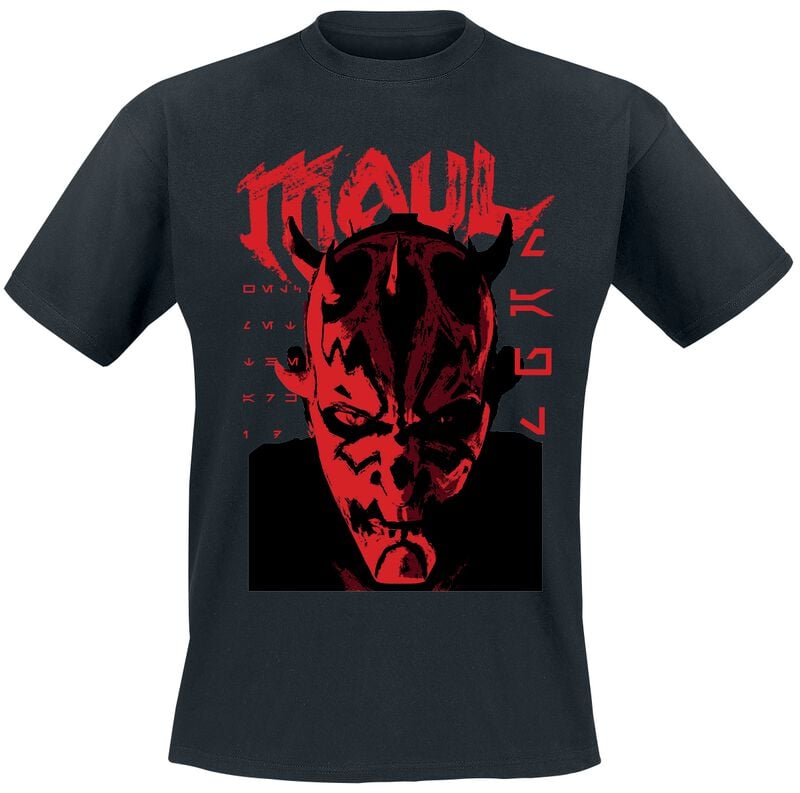 T-Shirt Manches courtes Disney de Star Wars - Maul Face - M à XXL - pour Homme - noir - Star Wars