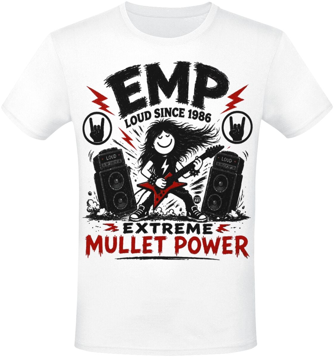 T-Shirt Manches courtes Fun de Todd Goldman - EMP: Extreme Muller Power - M à 3XL - pour Homme - blanc - Todd Goldman
