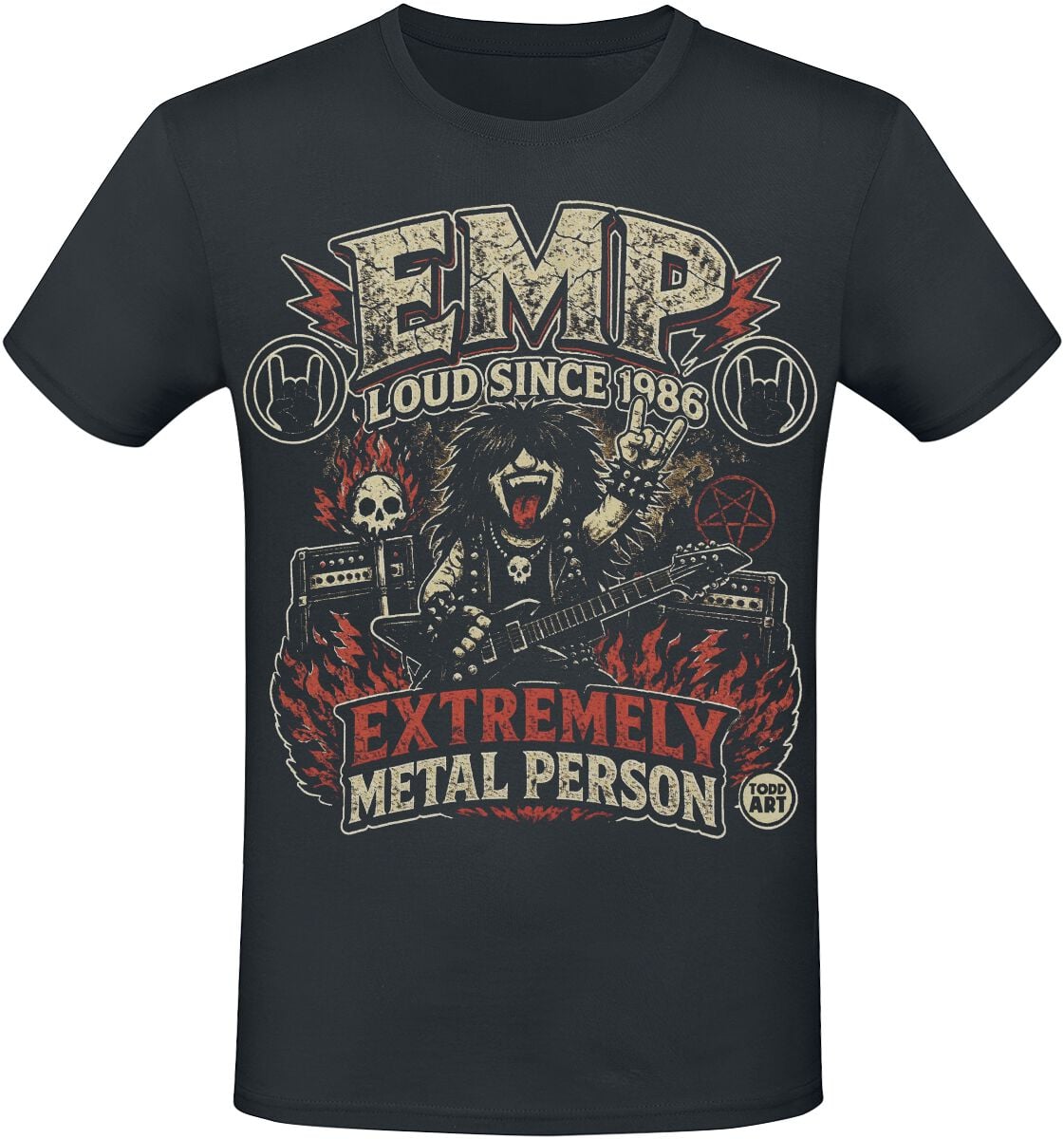 T-Shirt Manches courtes Fun de Todd Goldman - EMP: Extremely Metal Person - M à 3XL - pour Homme - noir - Todd Goldman
