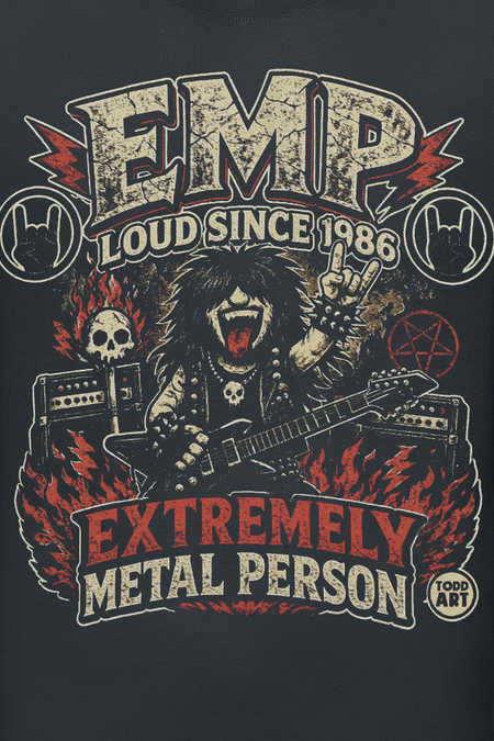 T-Shirt Manches courtes Fun de Todd Goldman - EMP: Extremely Metal Person - M à 3XL - pour Homme - noir - Todd Goldman - View 2