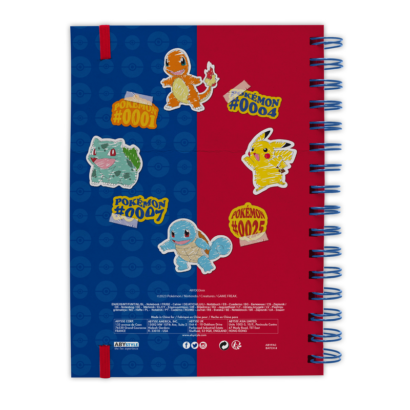 Carnet de notes Gaming de Pokémon - Blue & Red - pour Indifférent - bleu/rouge - Pokémon - View 2